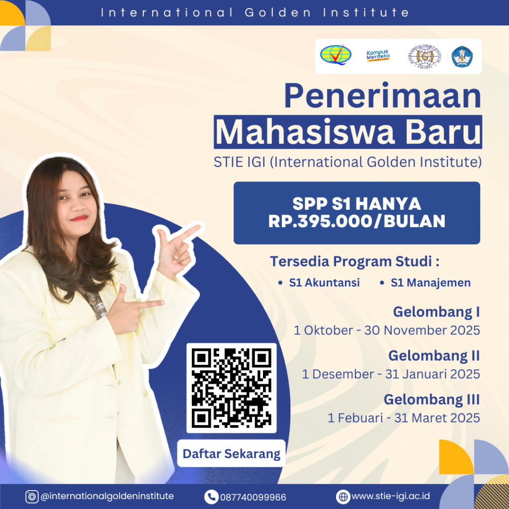 Pendaftaran Mahasiswa Baru STIE IGI Semester Genap T.A 2025/2026